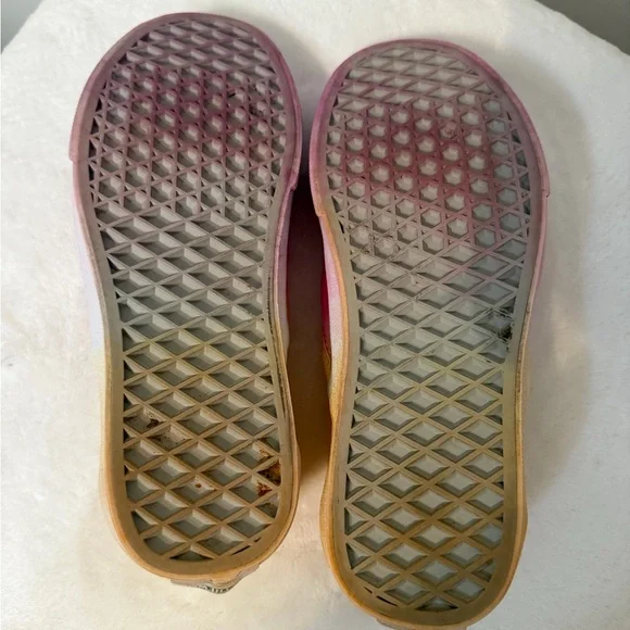 Vans Size 6 Classic Slip-On Pink Yellow Ombré - Picture 4 of 10